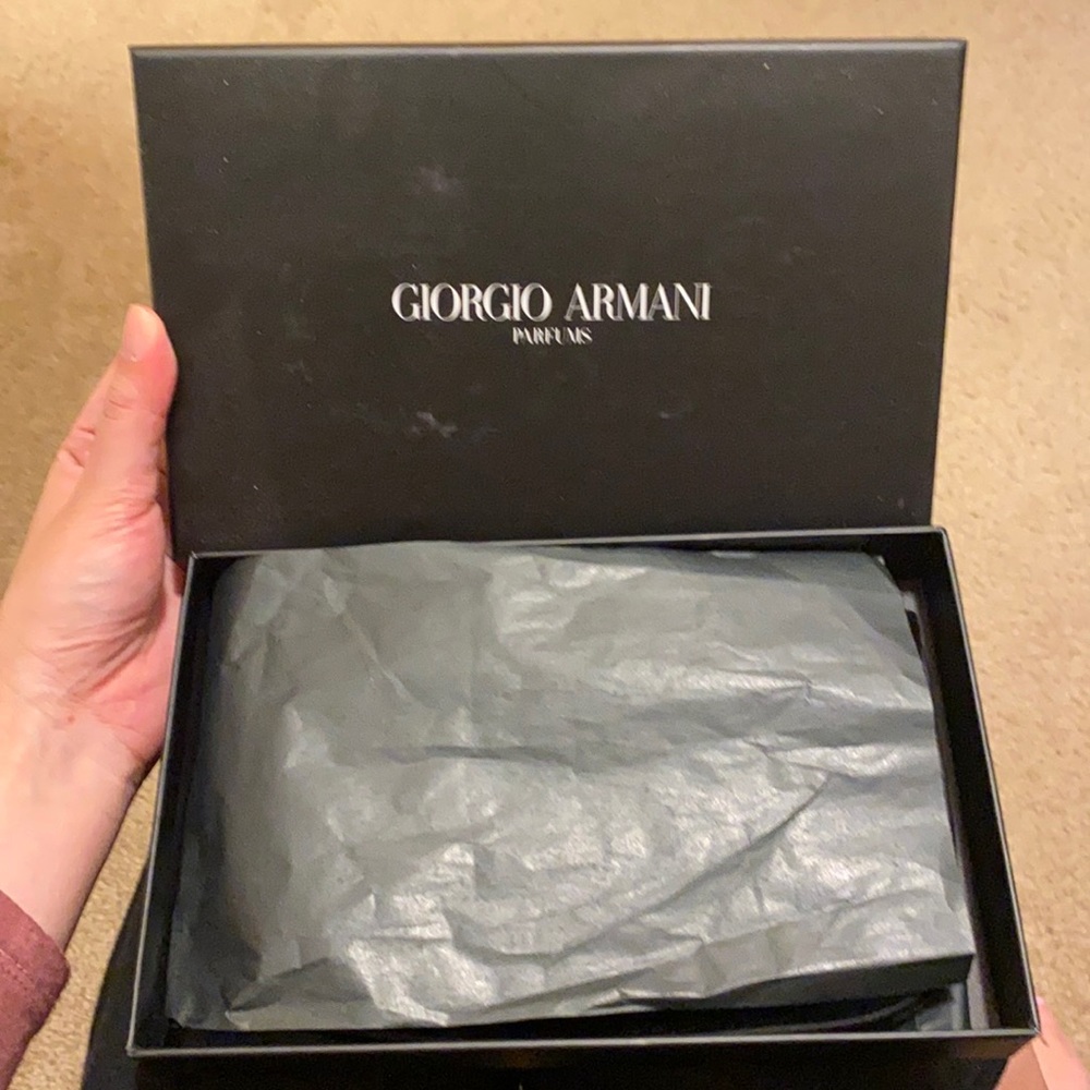 Giorgio Armani Black Clutch in Branded Box